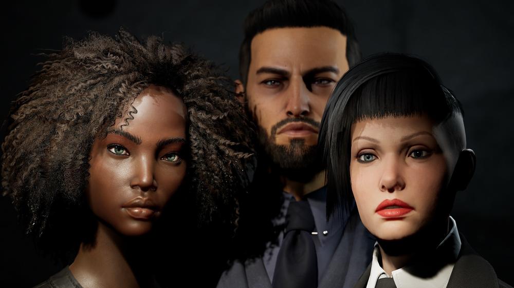 The three vampiric protagonists of 'Swansong': Emem, Galeb, and Leysha.