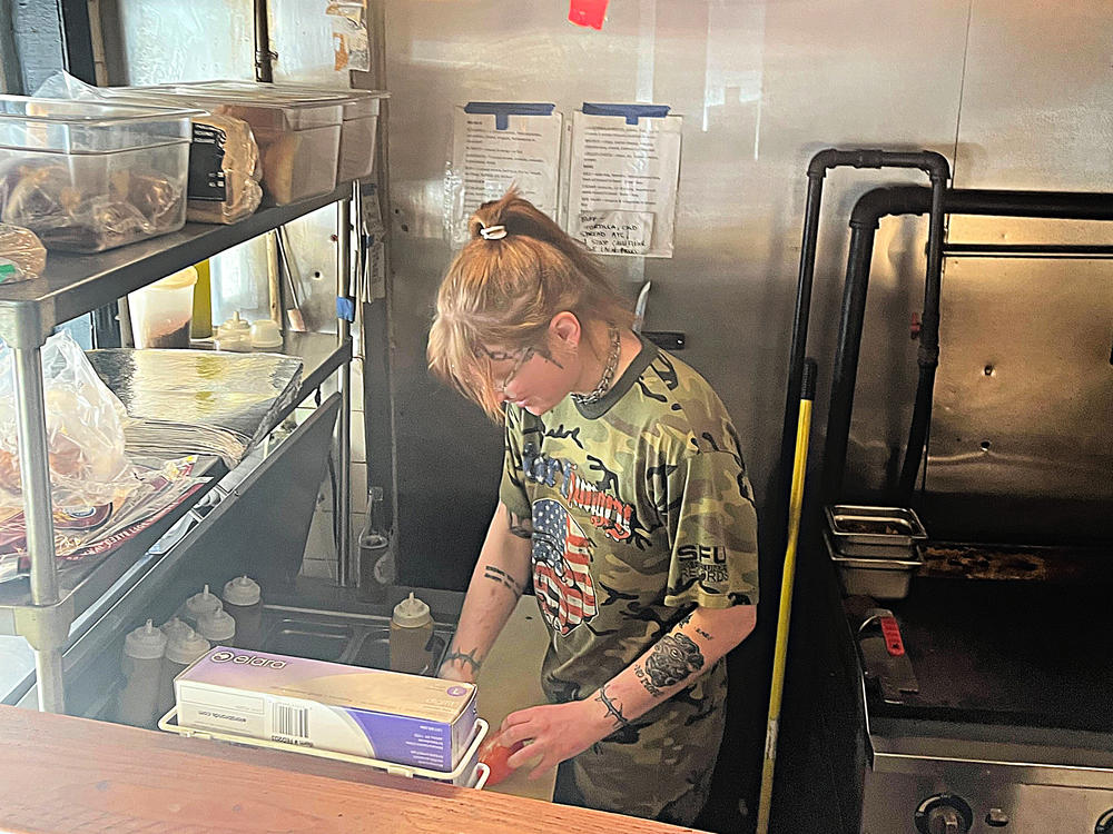Abby Horetz is a line cook at Toad Style.