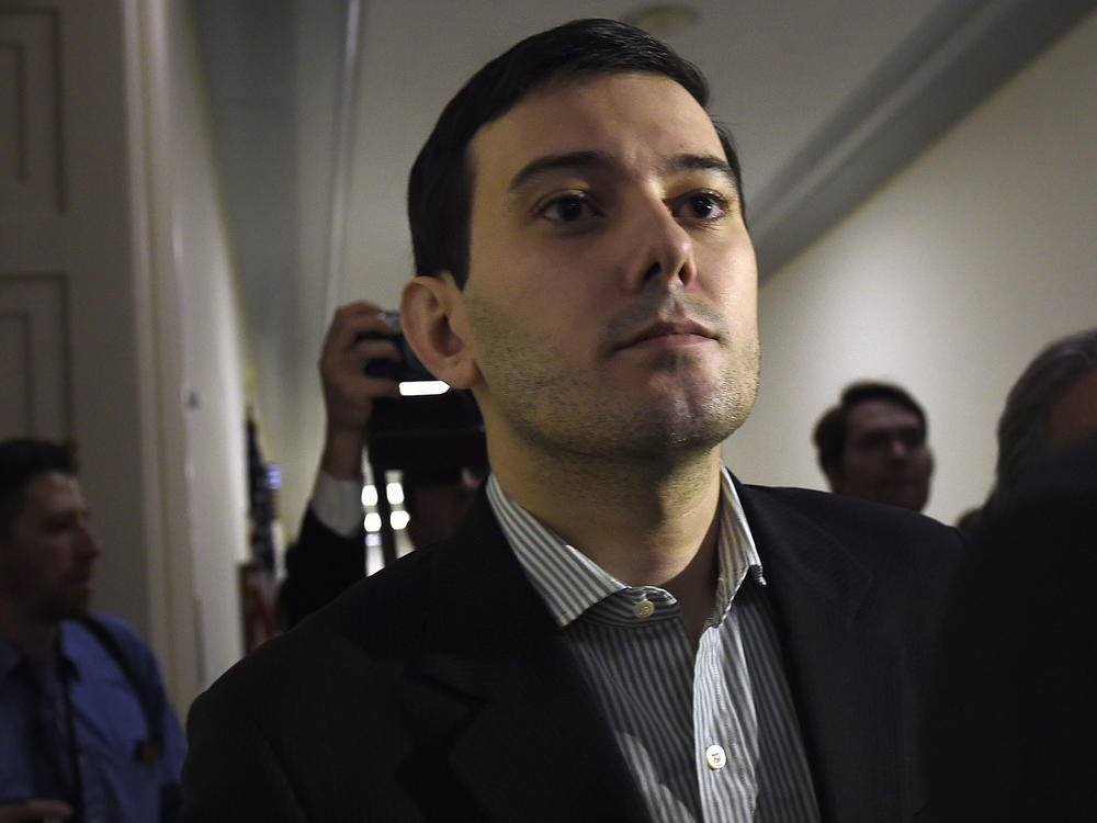 Martin Shkreli leaves after appearance on Capitol Hill in Washington before the House Committee on Oversight and Reform Committee, Feb. 4, 2016.