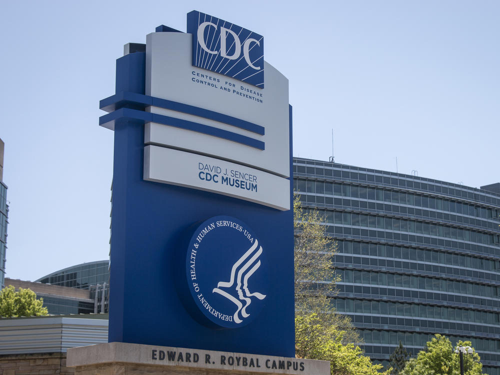 A sign at the entrance to the Centers for Disease Control and Prevention is seen on April 19 in Atlanta.