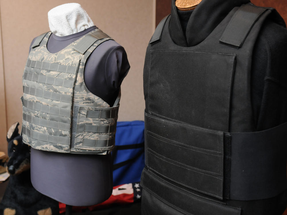 Body armor on display at a store in Pennsylvania in 2011.