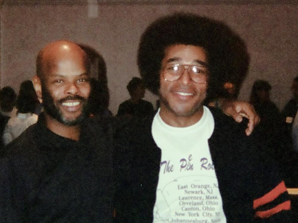 Robert E. Penn (L) and B.Michael Hunter (R) at the OutWrite Conference in Boston, October 1993.