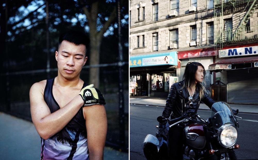 Left: Danny at the handball courts of Crowley Playground, 2018. Elmhurst, Queens. Right:  Allen on Madison Street, 2014. Lower East Side, New York.