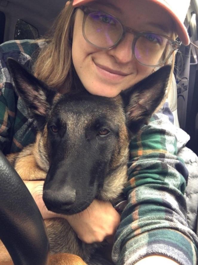 Erin Wilson and her Belgian Malinois, Eva.