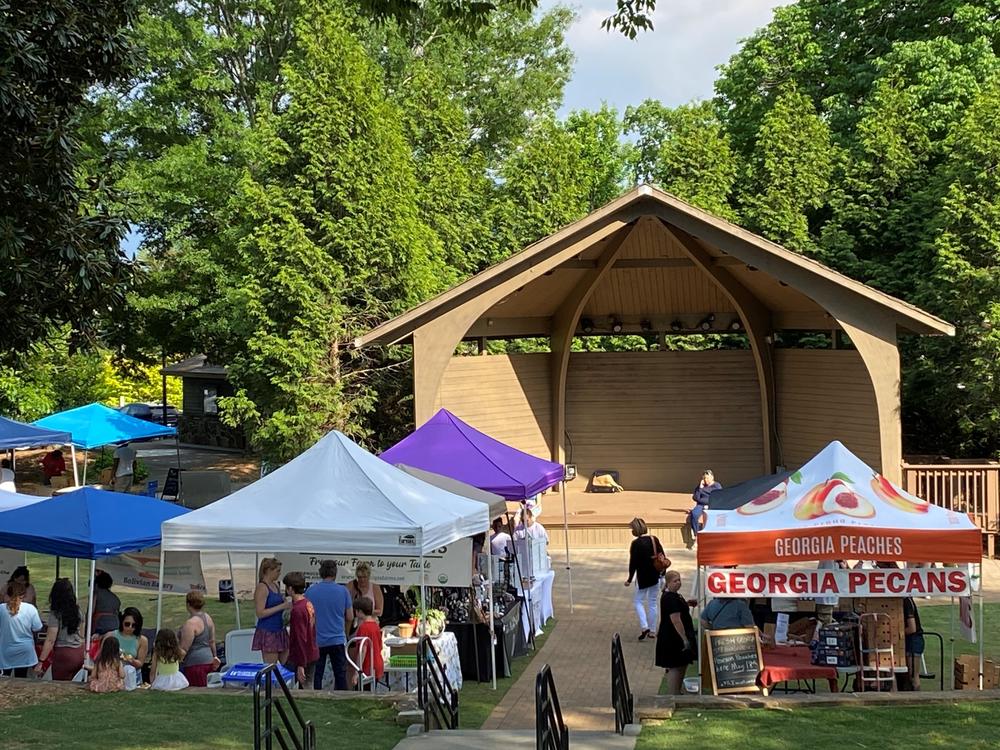 A farmer's market in downtown Norcross, Ga., is one of the places where an NPR team spoke with voters.