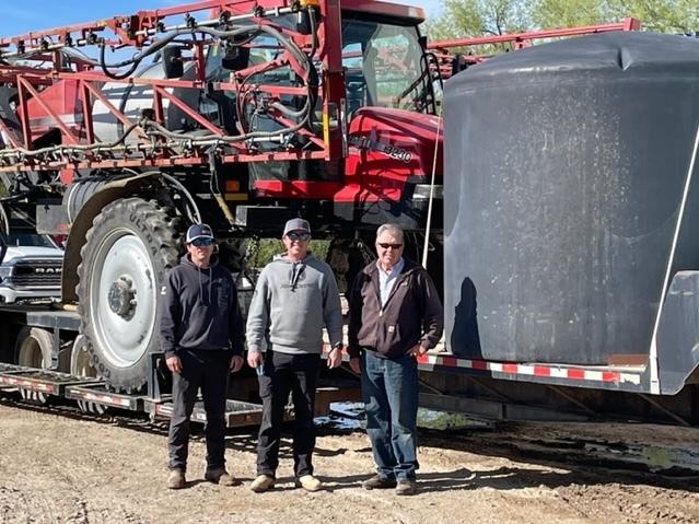 Mark, Brant and Brogan Darrington of Big D Farms in Declo, Idaho.