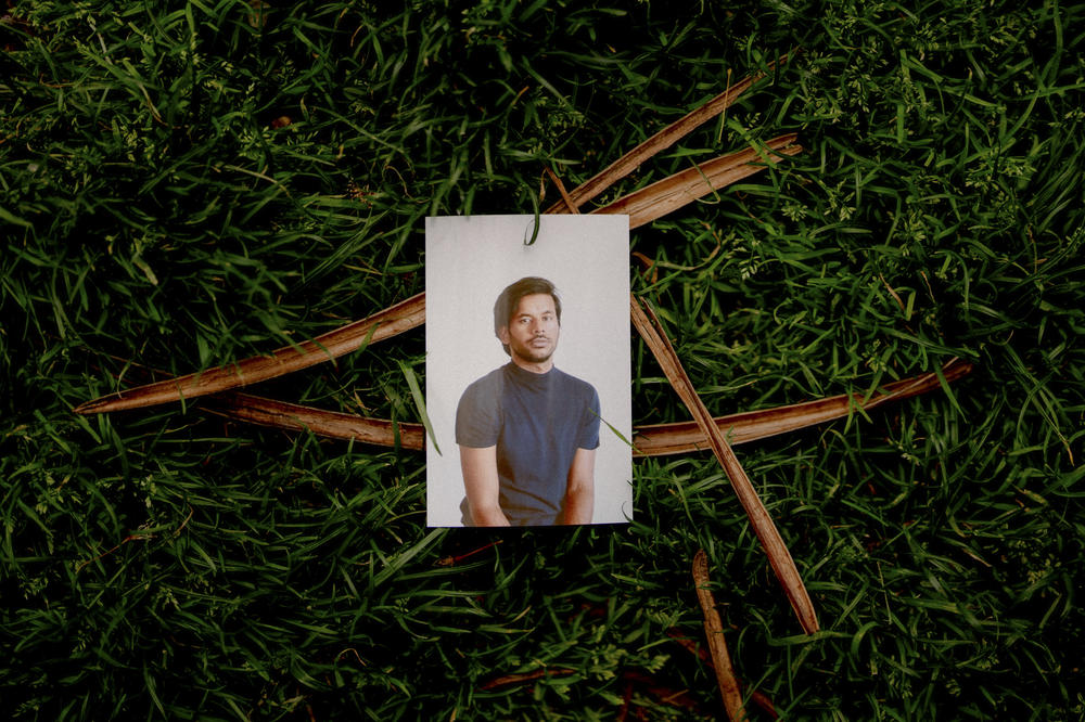Self portrait, Washington Square Park, New York City, May 2022. Amir's Bengali nickname 