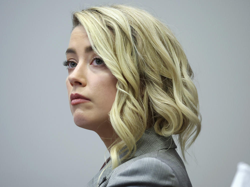 Actor Amber Heard appears in the courtroom at Fairfax County Circuit Court in Fairfax, Va. on Thursday.