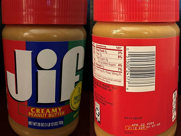 All of the affected Jif peanut butter products can be identified by their lot code numbers, which is usually found near the 