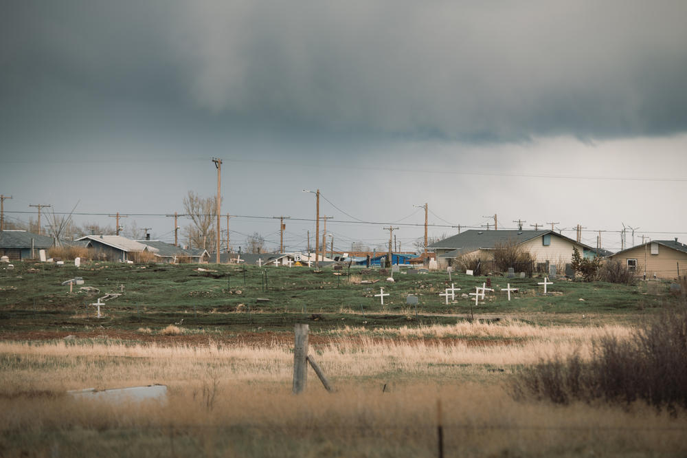 A cemetery in Browning. Littledog was among four people to die from fentanyl overdoses on the Blackfeet Indian Reservation in one week in March, according to Blackfeet officials.