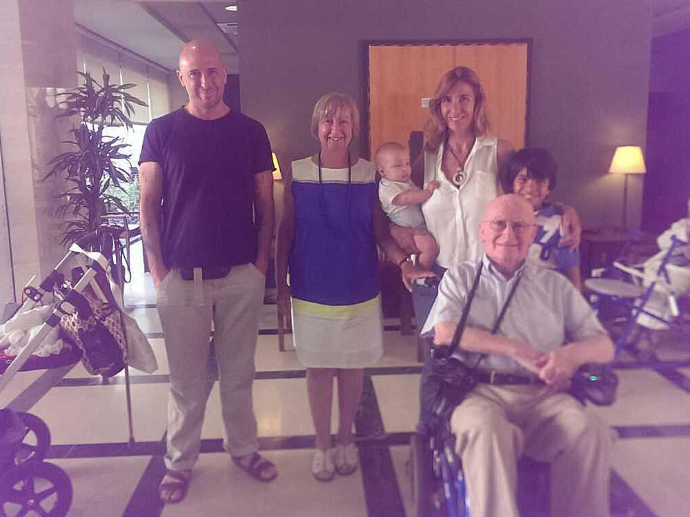 This is me with my mother, father, sister and nephews in 2014.