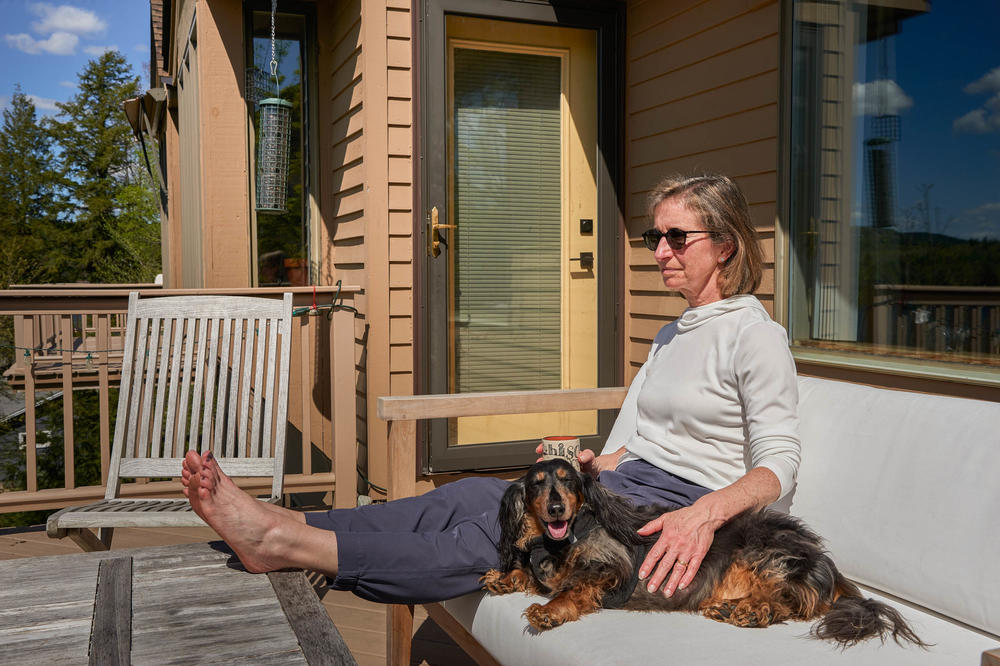 Elizabeth Melville of Sunapee, NH., is gradually hiking the state's 48 mountain peaks that top 4,000 feet with her husband. 