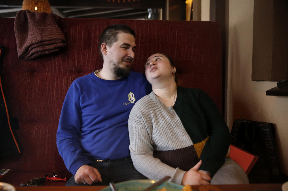 Ihor and Olha Lysenko fled to western Ukraine when the war began. Olha initially ditched the Russian language in anger, but weeks later, she resumed using it. Russian is the language of her children and her family. 