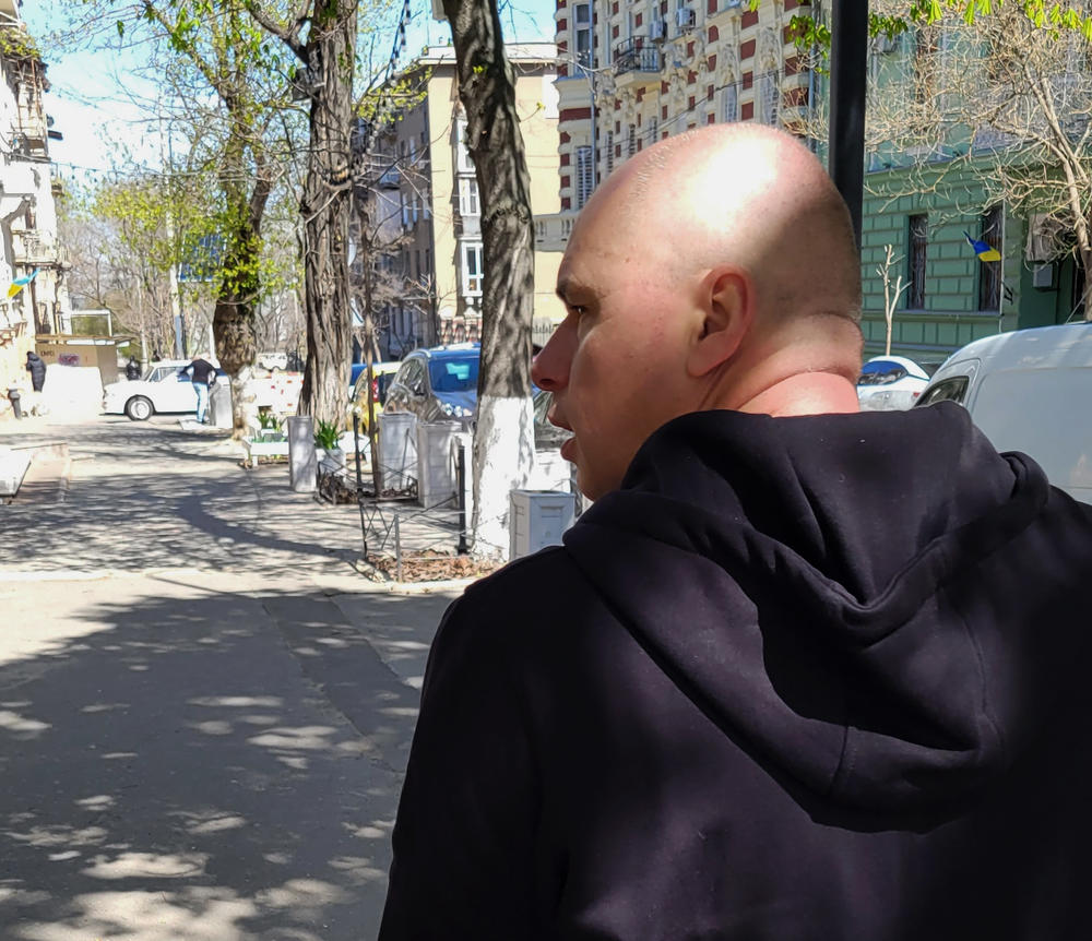 Oleksandr Babich, a historian from Odesa, Ukraine, sits on a commission that's considering the future of city landmarks that honor Russian figures, including the possible removal of statues and monuments.