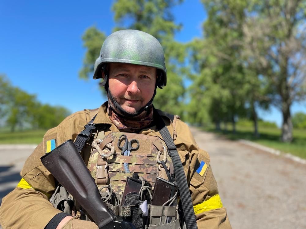 Igor Rasha, a 46-year-old new recruit to the Khartia battalion, ran a construction business before the war. He says it has been seized by Russian forces.