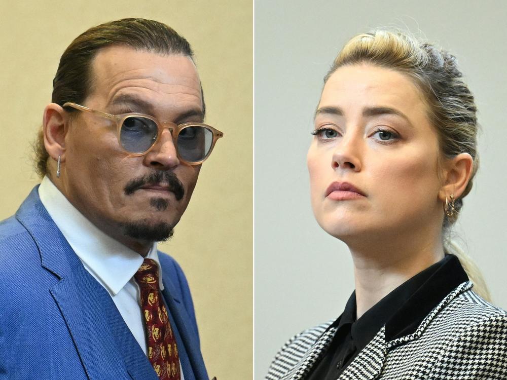 Johnny Depp and Amber Heard are seen attending the trial in Fairfax, Va., on May 24, 2022. Depp sued Heard, his ex-wife, for libel after she wrote an op-ed piece in <em>The Washington Post</em> in 2018 titled, 