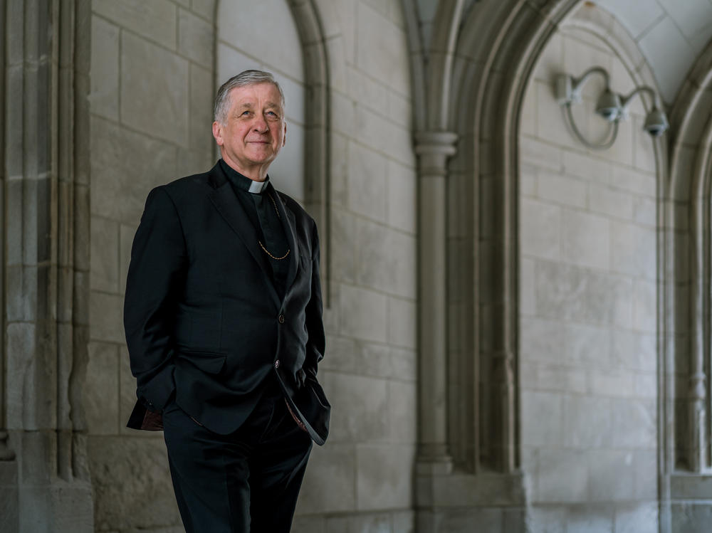 Cardinal Blase Cupich stands outside of the Archdiocese of Chicago Pastoral Center on Wednesday. Cupich has served as the archbishop of the Archdiocese of Chicago since 2014.