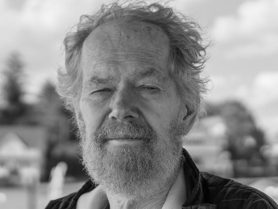 Composer Ingram Marshall, photographed in 2021 by his son.