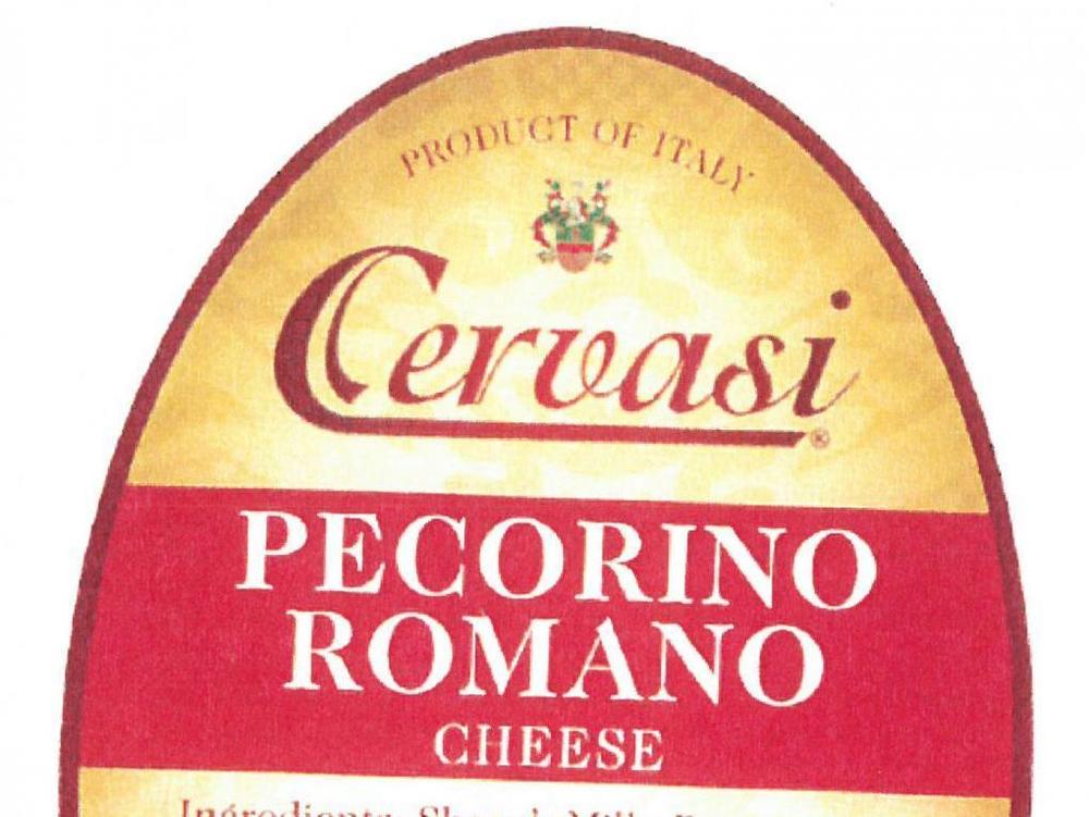 Cervasi Pecorino Romano was among the eight voluntarily recalled cheeses.