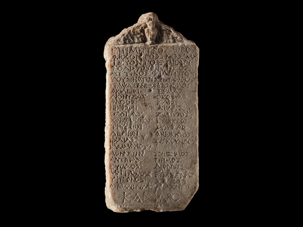The marble slab that had been stored for over 130 years turns out to be a list of young men who finished the ephebate, a year-long civic and military training for young men.