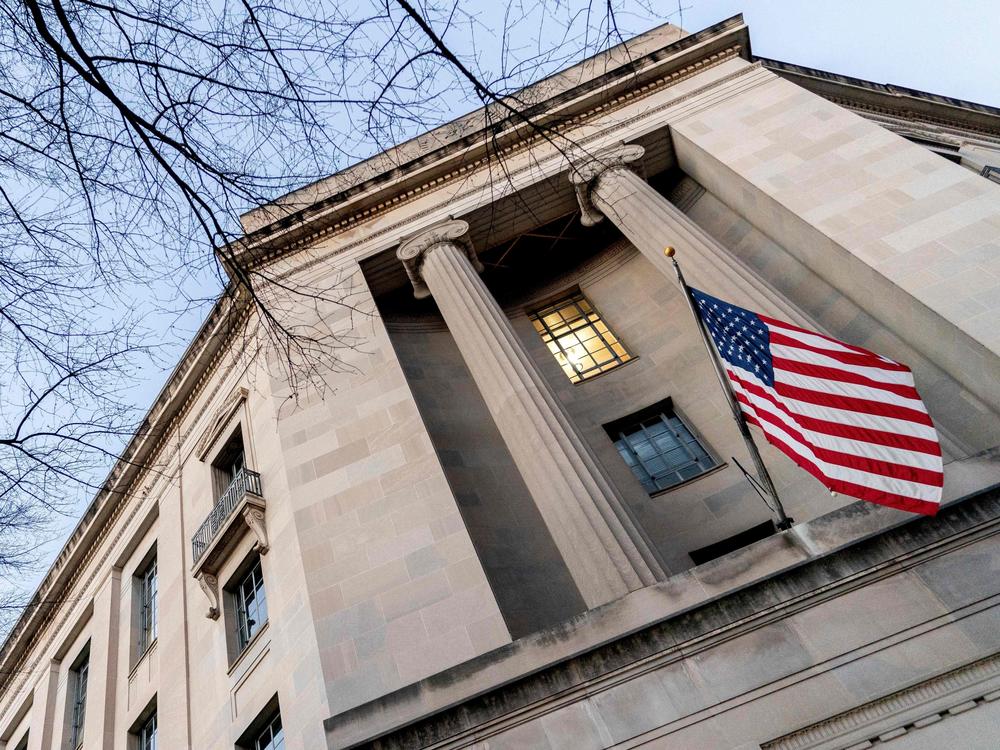 The Department of Justice building in Washington on February 9, 2022.