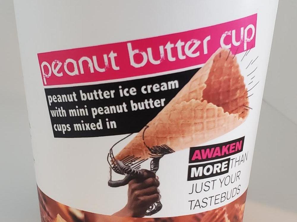 A pint of Taharka Brothers Peanut Butter Cup ice cream.