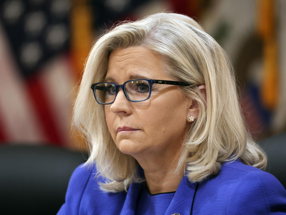 Liz Cheney, vice chair of the select committee to investigate the Jan. 6 Capitol attack, delivers opening remarks during a hearing on Thursday in Washington.