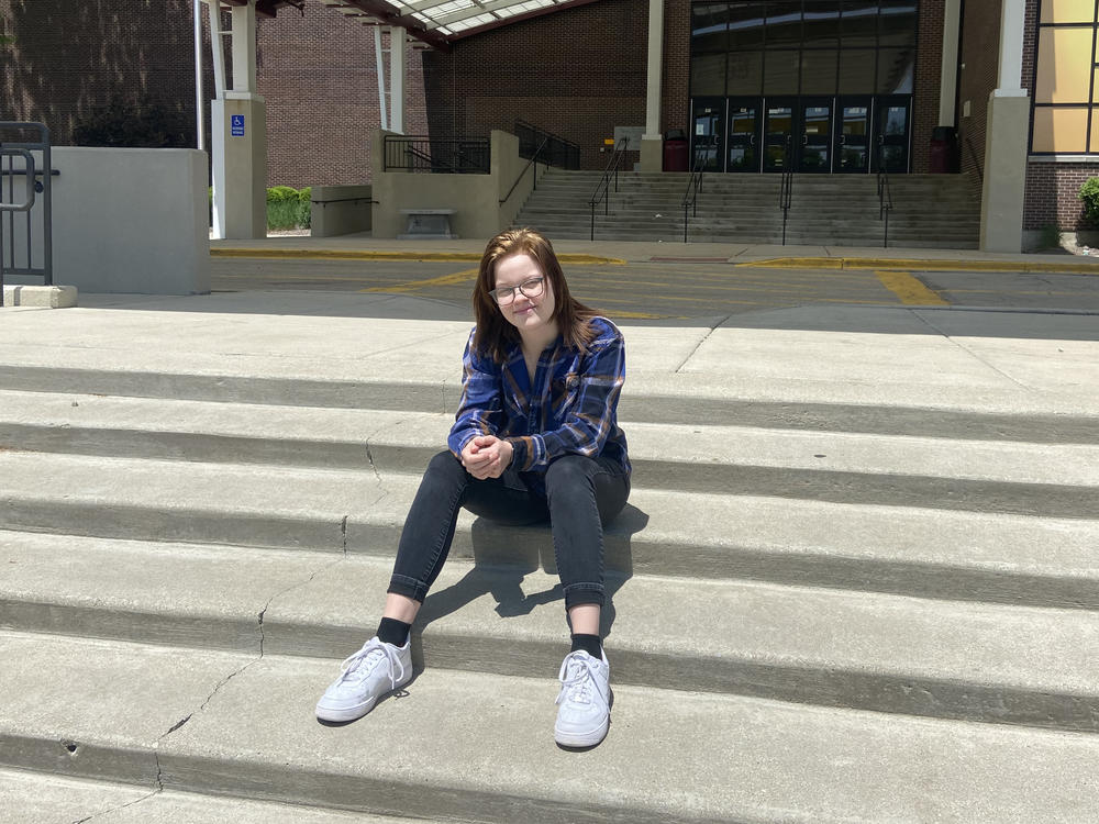 Linnea Sorensen attends Schaumburg High School in Schaumburg, Ill. Now that Illinois allows students to take up to five days off per school year for their mental health, she can stay home when she feels 