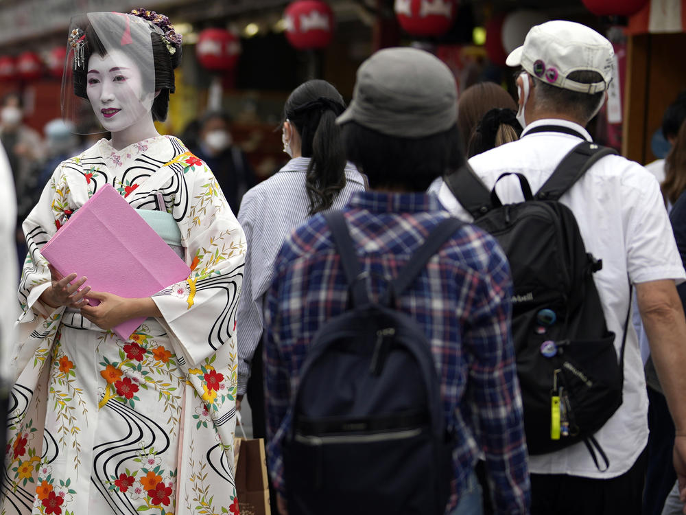 A shopping street in Tokyo's Asakusa district Friday, June 10, 2022. Japan on Friday eased its borders for foreign tourists.