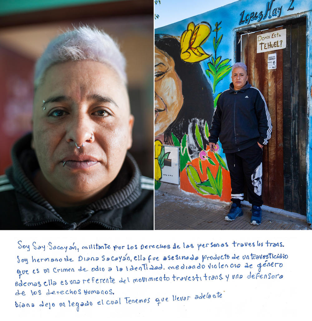 Say Sacayán, hermano de Diana Sacayán La Matanza, Argentina; 2021. 