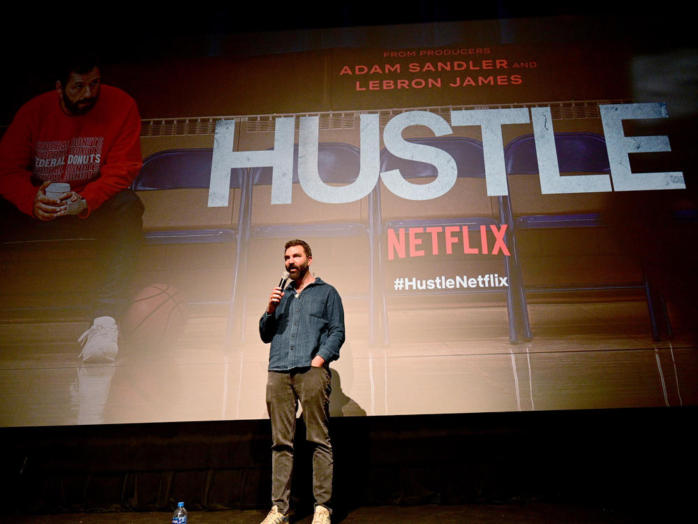 Jeremiah Zagar speaks onstage during Netflix's <em>Hustle</em> Philadelphia special screening on June 7 in Philadelphia.