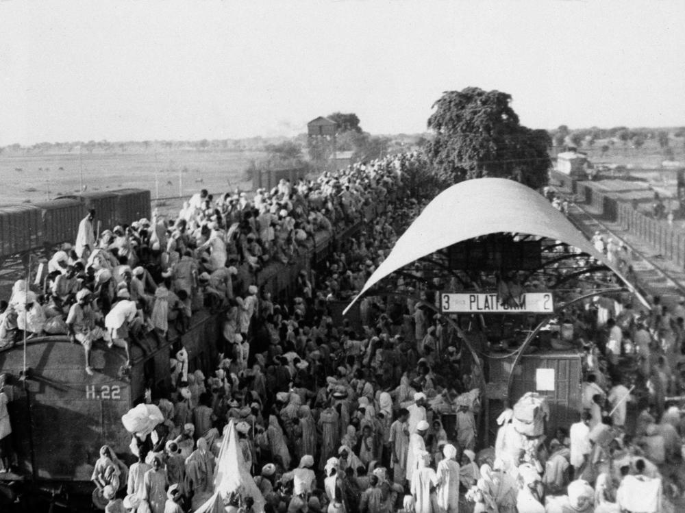 Muslim refugees crowd onto a train bound for Pakistan as it leaves the New Delhi, India, area on Sept. 27, 1947. Millions were uprooted in one of the biggest migrations in history after British India was partitioned into independent India and Pakistan.