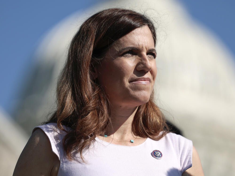 Rep. Nancy Mace, R-S.C., speaks at a press conference outside the U.S. Capitol Building on May 19.