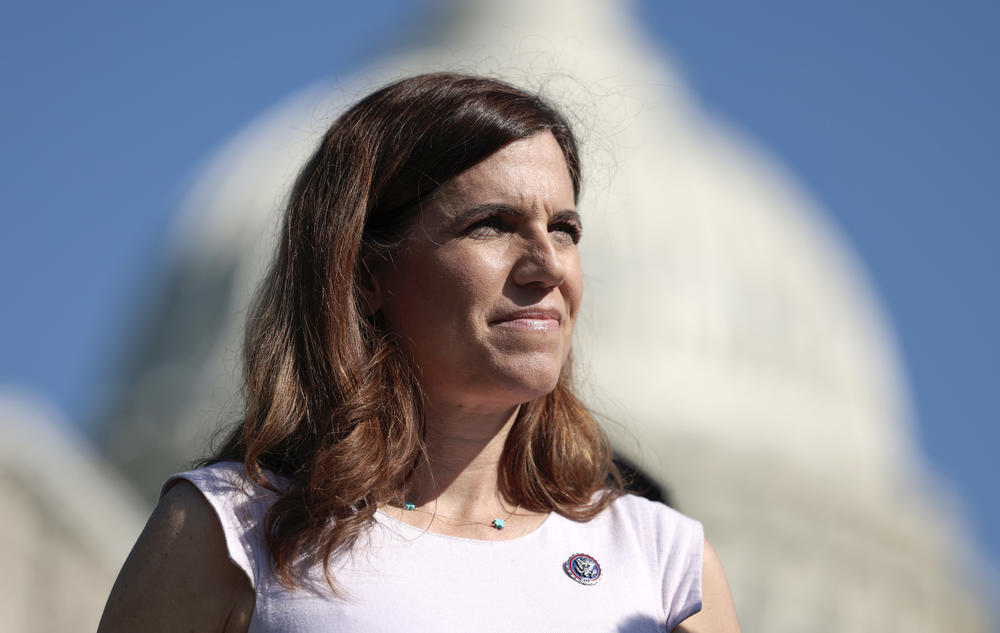 Rep. Nancy Mace, R-S.C., speaks at a press conference outside the U.S. Capitol Building on May 19.
