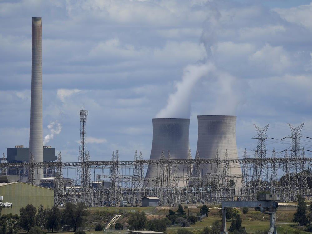 The Liddell Power Station, left, and Bayswater Power Station, coal-powered thermal power station are pictured near Muswellbrook in the Hunter Valley, Australia on Nov. 2, 2021.