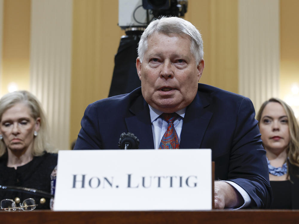 J. Michael Luttig, former U.S. Court of Appeals judge for the Fourth Circuit, testifies before the House Select Committee to Investigate the January 6th Attack on the U.S. Capitol in the Cannon House Office Building on Thursday in Washington, D.C.