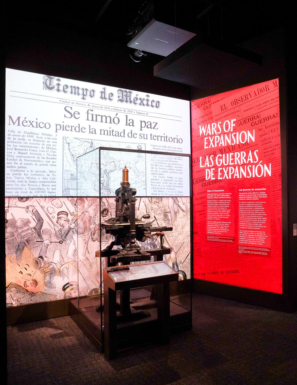 An exhibit in the Molina Family Latino Gallery at the National Museum of American History.