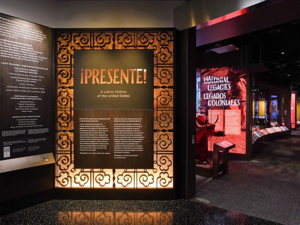 The entrance to the Molina Family Latino Gallery at the National American History Museum in Washington, D.C