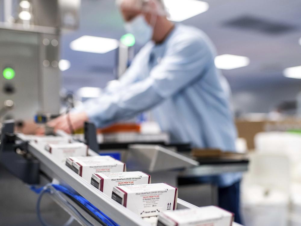 Pfizer's COVID-19 vaccine for children under 5 is produced in Puurs, Belgium, in May. U.S. regulators on Friday authorized the first COVID-19 shots for infants and preschoolers, paving the way for vaccinations to begin next week.