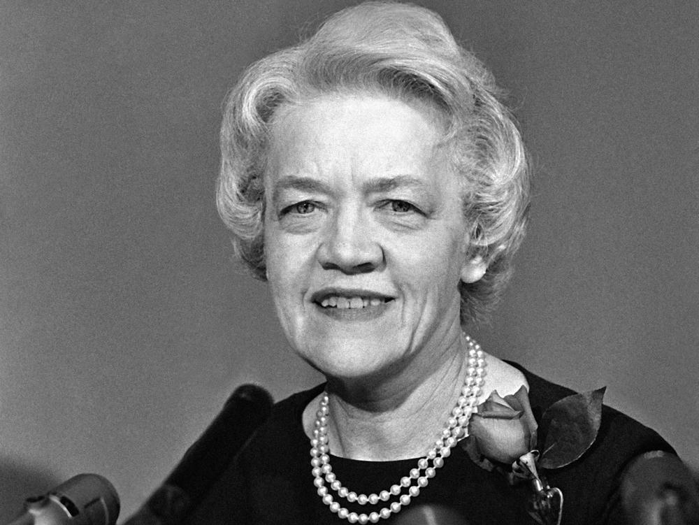 Sen. Margaret Chase Smith (R-Maine), pictured in Washington in March 1964. She was the first woman to win election to both the U.S. House of Representatives and Senate, where she served for more than two decades.