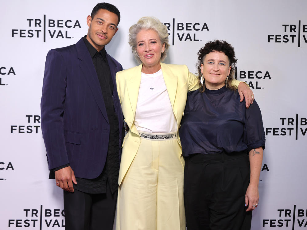 McCormack, Thompson, and film director Sophie Hyde attend the <em>Good Luck To You, Leo Grande</em> premiere in New York City.