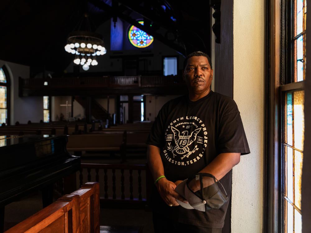 Sam Collins poses for a portrait at Reedy Chapel-AME Church.