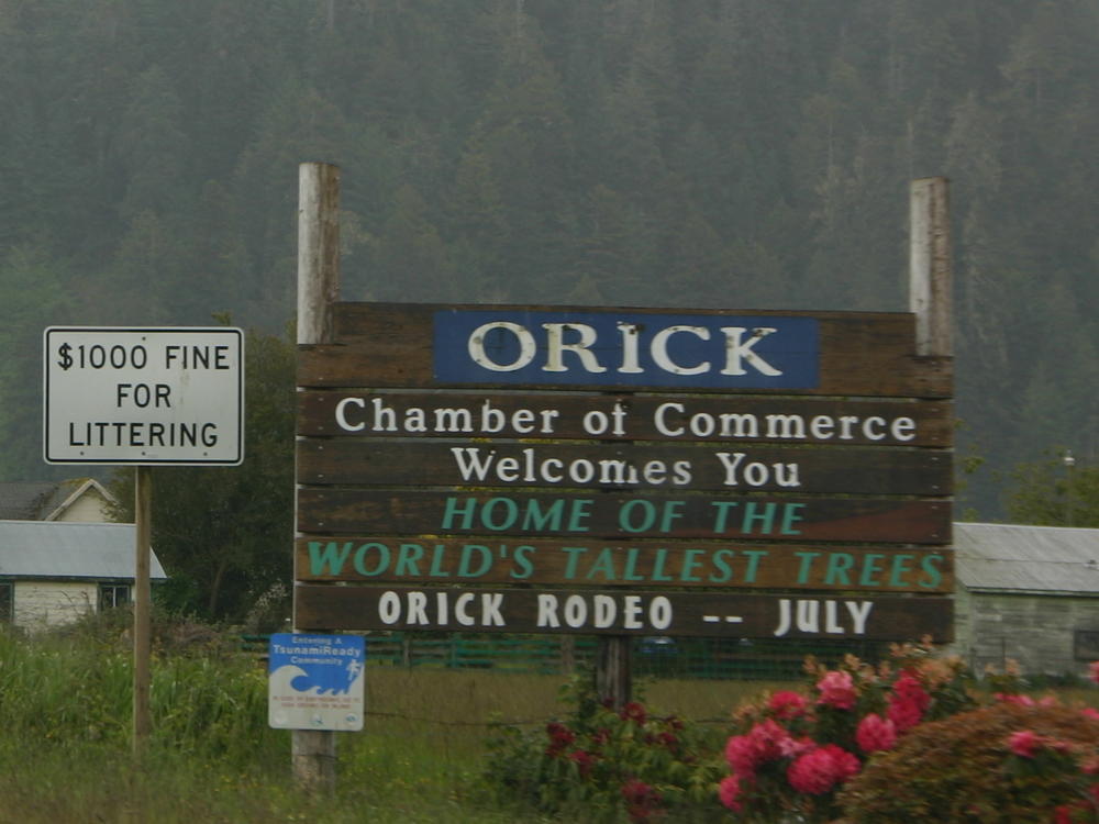 Orick, California, is the gateway to Redwood National and State Parks.
