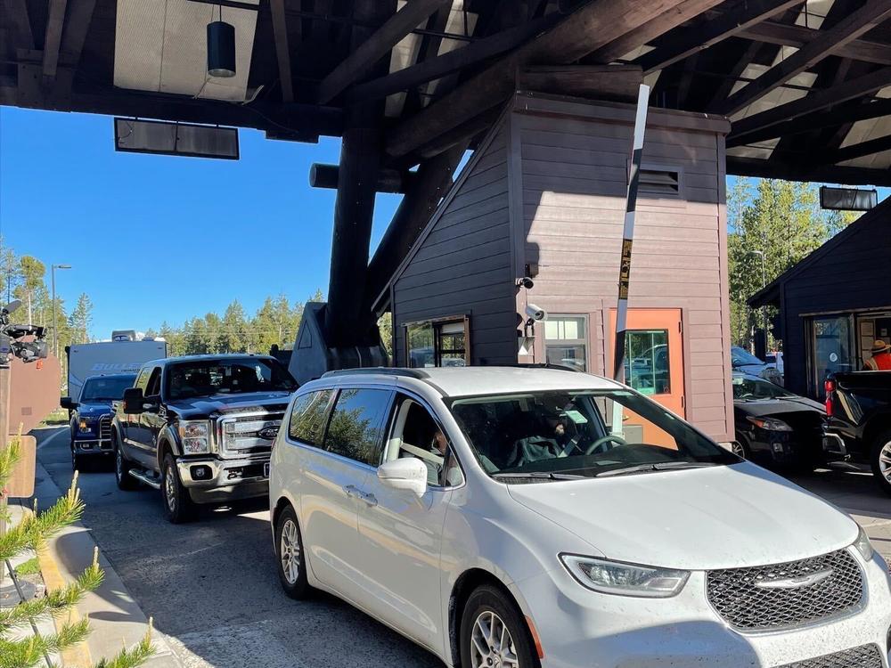 Yellowstone National Park's west entrance on Wednesday.