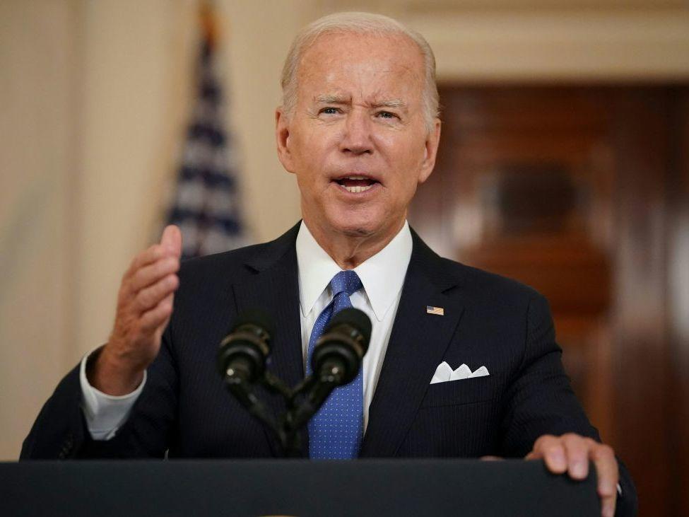 President Biden addresses the nation Friday following the U.S. Supreme Court's decision to overturn <em>Roe v. Wade</em>.