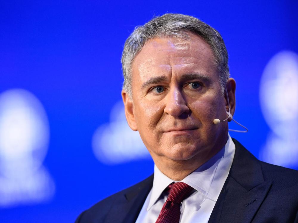 Ken Griffin, founder of Citadel, speaks during the Milken Institute Global Conference in Beverly Hills, Calif., on May 2, 2022.