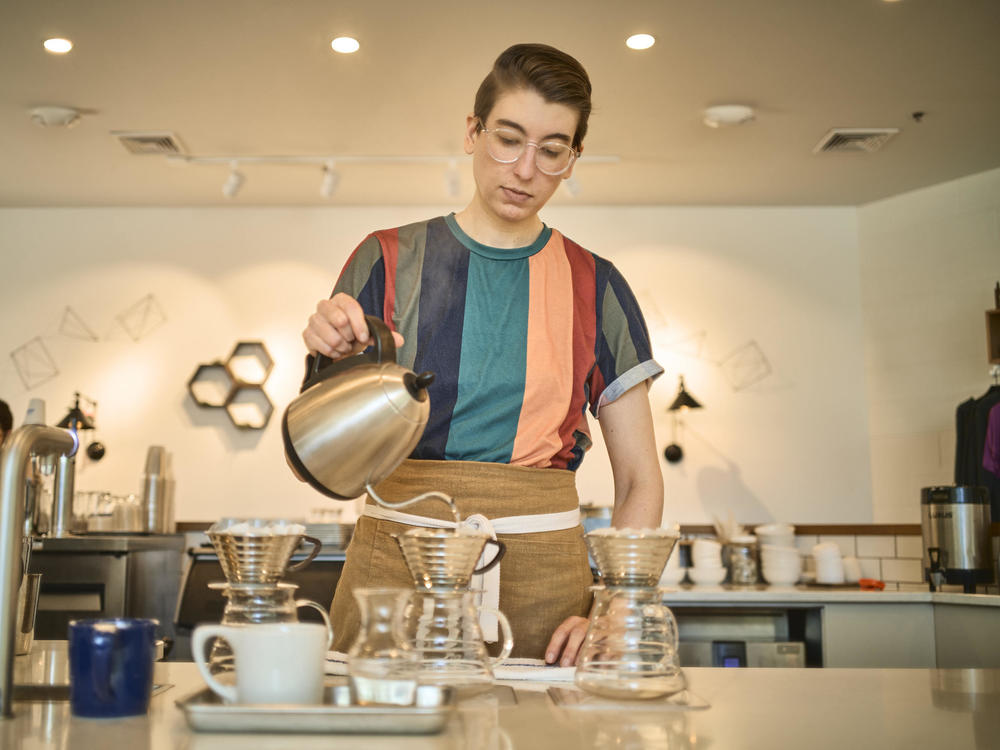 Barista Steph Achter, who led the union campaign at the Milwaukee café now known as Likewise, has worked in different coffee shops for 17 years and wants others to be able to make a career of it as well.