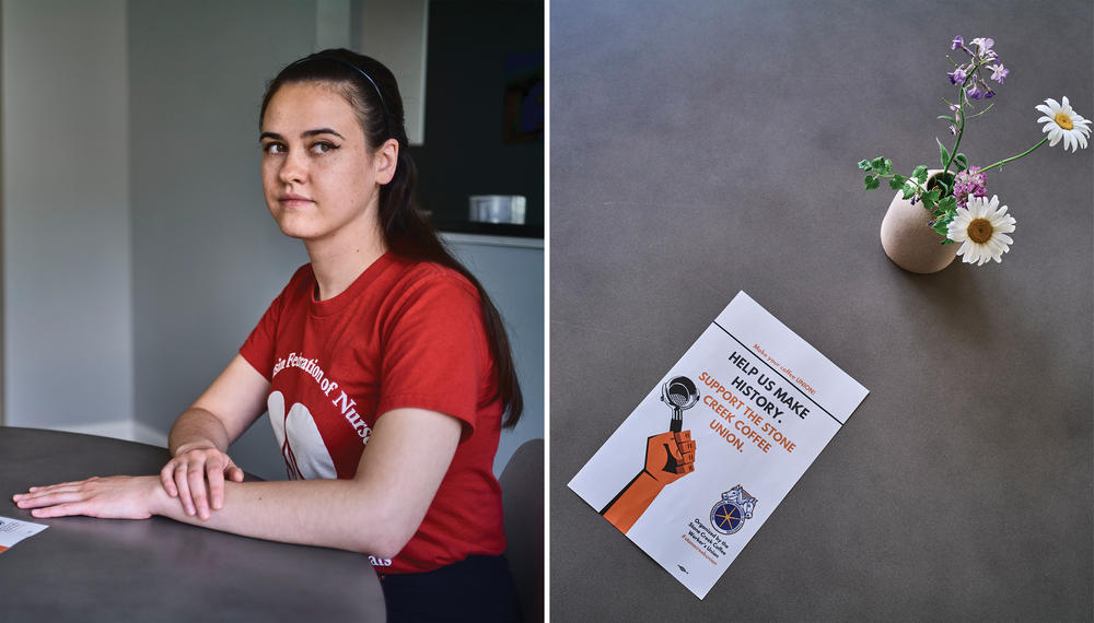 Kellie Lutz's union campaign at Stone Creek Coffee was unsuccessful, but she continues her labor activism in her new job in health care. 