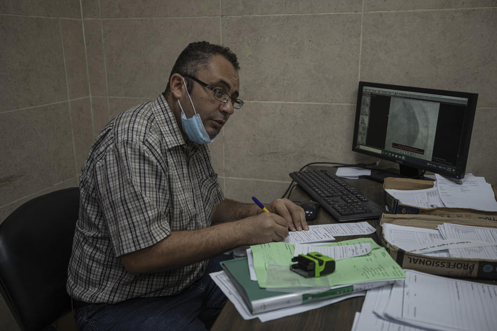 Dr. Saher Abu Ghali is the head of cardiac surgery at Shifa Hospital. He is one of only two heart surgeons for the two million residents of Gaza. 