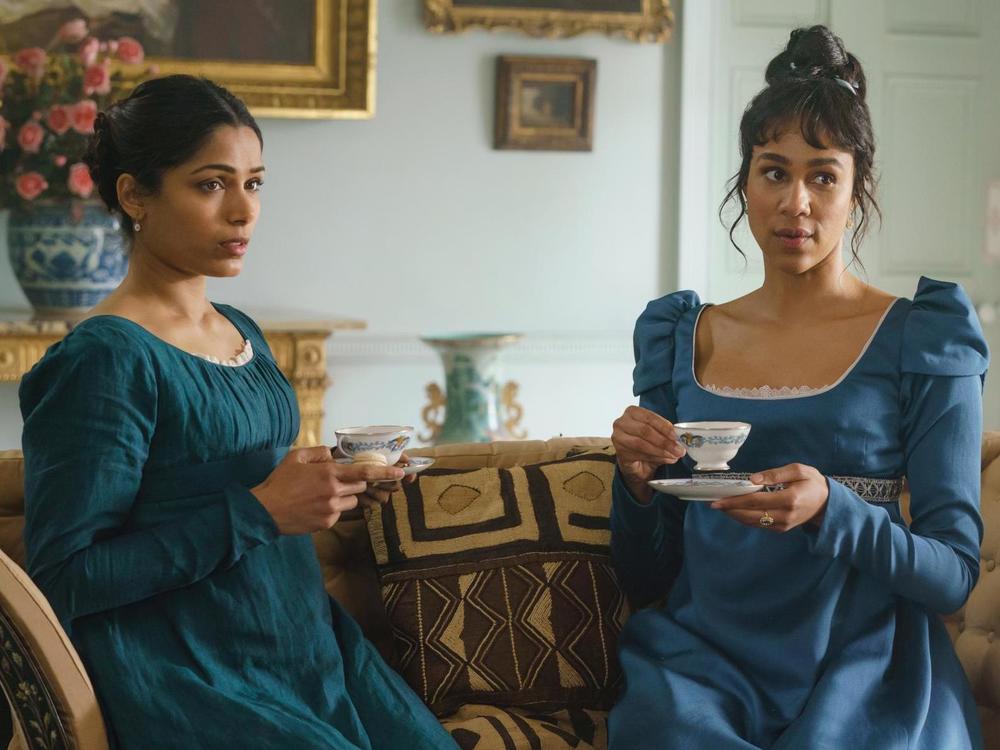 Freida Pinto, left, and Zawe Ashton in <em>Mr. Malcolm's List</em>.